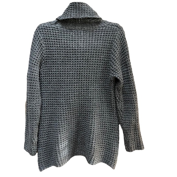 Oliver by Escio Cardigan Sweater Asymmetric  Gray Loose Knit Wrap Size Large - Picture 2 of 5